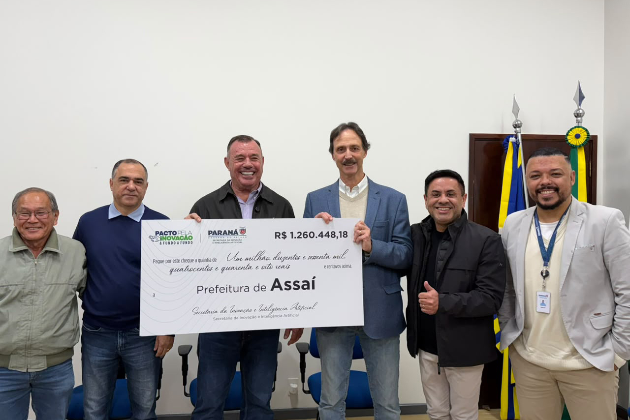Município inteligente, Assaí recebe R$ 1,2 milhão do Estado para investir em inovação