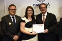 O secretário de estado da Ciência, Tecnologia e Ensino Superior, João Carlos Gomes, acompanhado do, reitor da Universidade Estadual de Ponta Grossa, Carlos Luciano Vargas, reitor da PUC/Pr