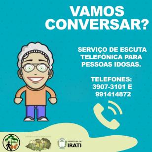 Cartaz do projeto escuta para idosos 