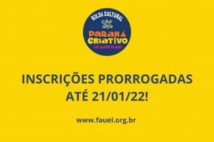 Prorrogado prazo de inscrição para o Bolsa Cultural Paraná Criativo