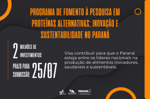 Programa de pesquisa em proteínas alternativas terá investimentos de R$ 2 milhões