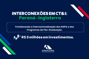 Fundação Araucária lança chamada de R$ 3 milhões para fortalecer cooperação entre Paraná e Inglaterra
