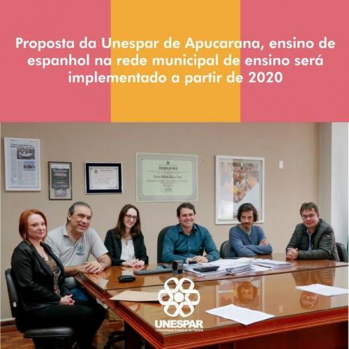 Proposta da Unespar de Apucarana, ensino de espanhol na rede municipal será implementado a partir de 2020