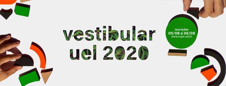 Cartaz das Inscrições do Vestibular 2020 da UEL que começam em 5 de agosto