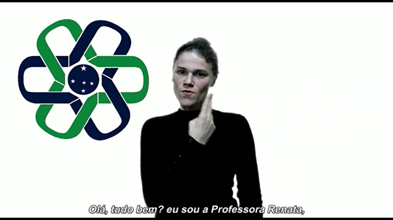 imagem de professora dando aula em libras