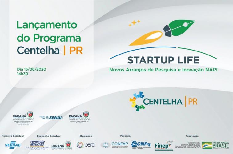 Programa Centelha Paraná será lançado na segunda-feira, dia 15/6, com R$ 1.655 milhão em recursos