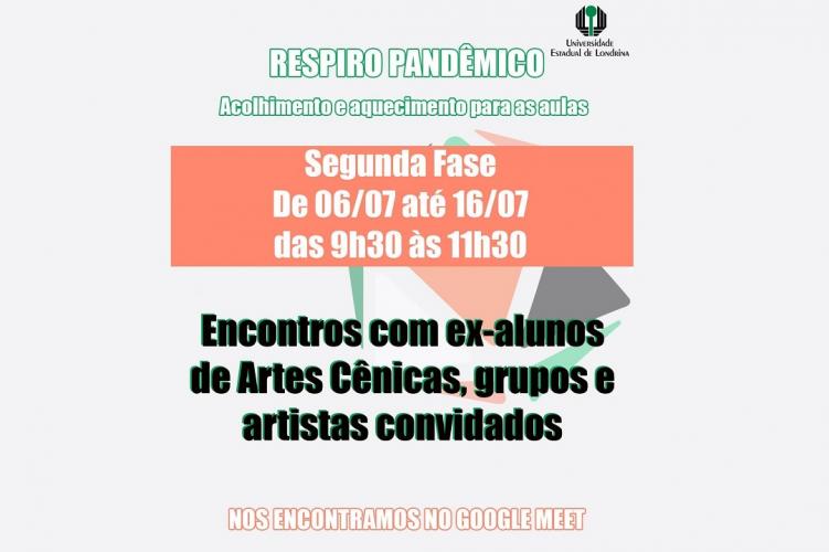 Professores e alunos debatem o futuro das artes diante da pandemia de COVID-19