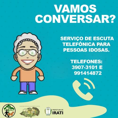 Cartaz do projeto escuta para idosos