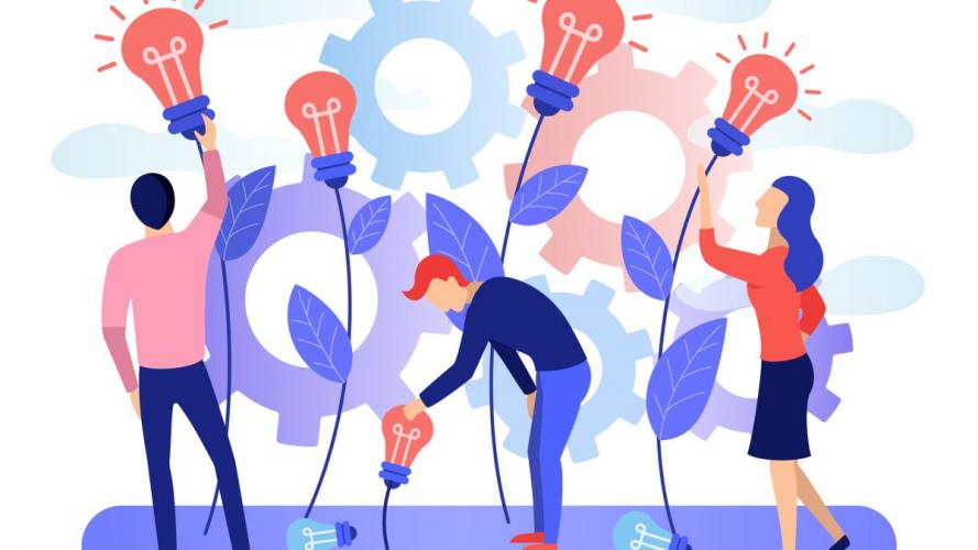 Pessoas segurando lampadas