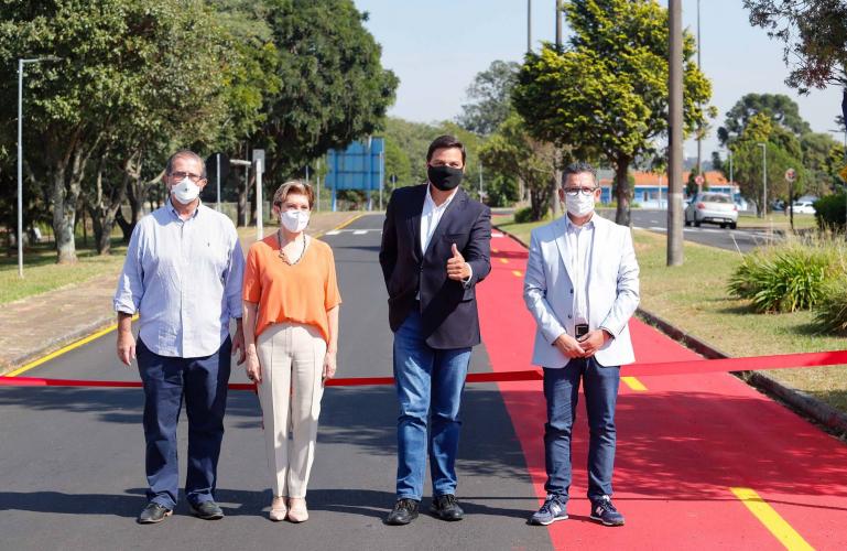 Recapeamento asfáltico do Câmpus de Uvaranas, da UEPG, é inaugurado