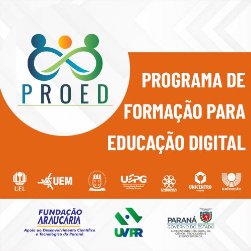 cartaz com as informações sobre o programa de formação digital para professores