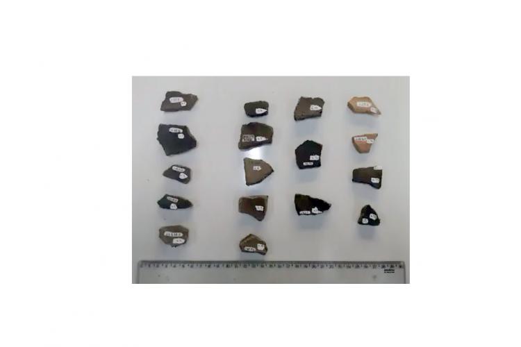 Cerâmicas arqueológicas encontradas em senzala
