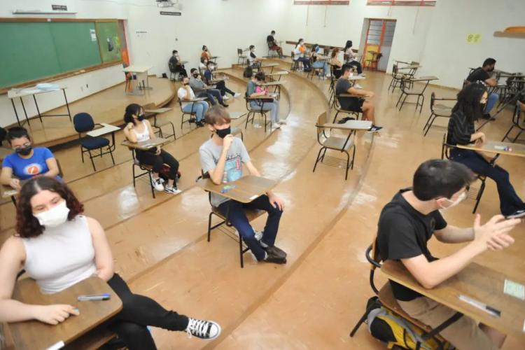 Alunos em sala de aula
