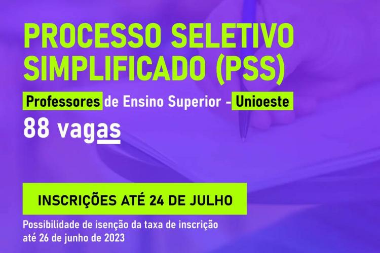 Unioeste abre inscrições para contratar professores para cadastro de reserva