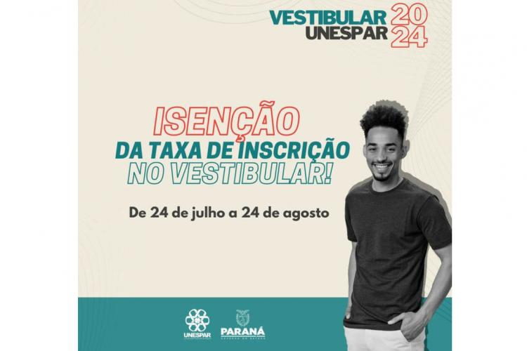Começa o prazo para pedir isenção do pagamento do Vestibular da Unespar
