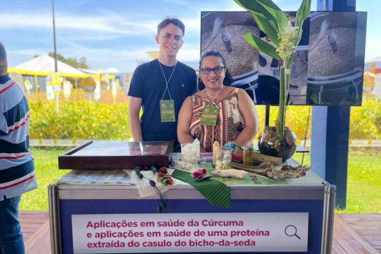Unioeste leva pesquisas com cúrcuma e bicho-da-seda para a saúde humana ao Show Rural