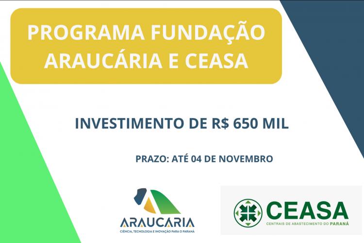 Fundação Araucária e Ceasa lançam programa de pesquisa voltado à segurança alimentar