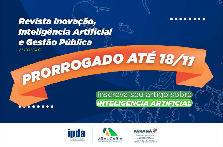 Submissão de artigos para revista de Inovação, IA e Gestão Pública é prorrogada até dia 18