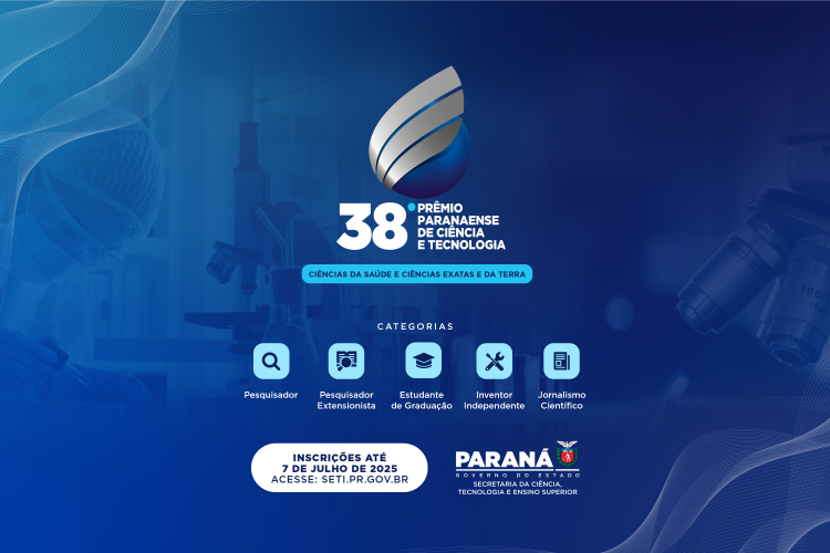 Inscrições para o 38º Prêmio Paranaense de Ciência e Tecnologia estão perto do fim