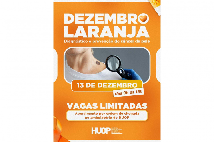 Câncer de pele: HUOP realiza dia de atendimentos preventivos neste sábado