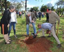 UEL comemora aniversário com plantio da 51ª peroba rosa e homenagem a professor