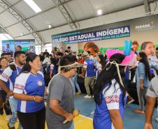 Governador inaugura obra de ampliação do maior colégio indígena do Paraná
