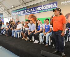Governador inaugura obra de ampliação do maior colégio indígena do Paraná