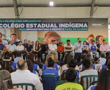 Governador inaugura obra de ampliação do maior colégio indígena do Paraná