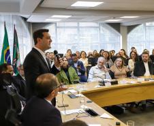 O governador Carlos Massa Ratinho Junior participa nesta terca-feira (17) da Inauguração da nova sede do CEE-PR (Conselho Estadual de Educação do Paraná)