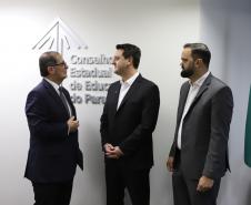 O governador Carlos Massa Ratinho Junior participa nesta terca-feira (17) da Inauguração da nova sede do CEE-PR (Conselho Estadual de Educação do Paraná)