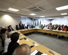 O governador Carlos Massa Ratinho Junior participa nesta terca-feira (17) da Inauguração da nova sede do CEE-PR (Conselho Estadual de Educação do Paraná)