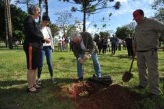 UEL comemora aniversário com plantio da 51ª peroba rosa e homenagem a professor