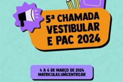 Período de matrícula do ano letivo de 2024 da Unicentro acaba nesta quarta-feira