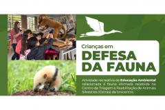 Centro de animais silvestres de Guarapuava promove ação educacional com crianças