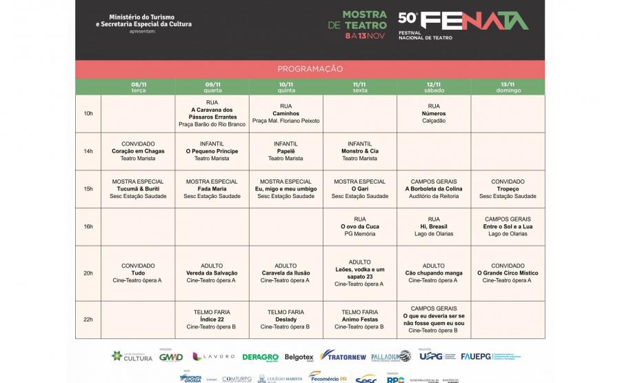 Com diversos eventos gratuitos, UEPG divulga programação de espetáculos do 50º Fenata