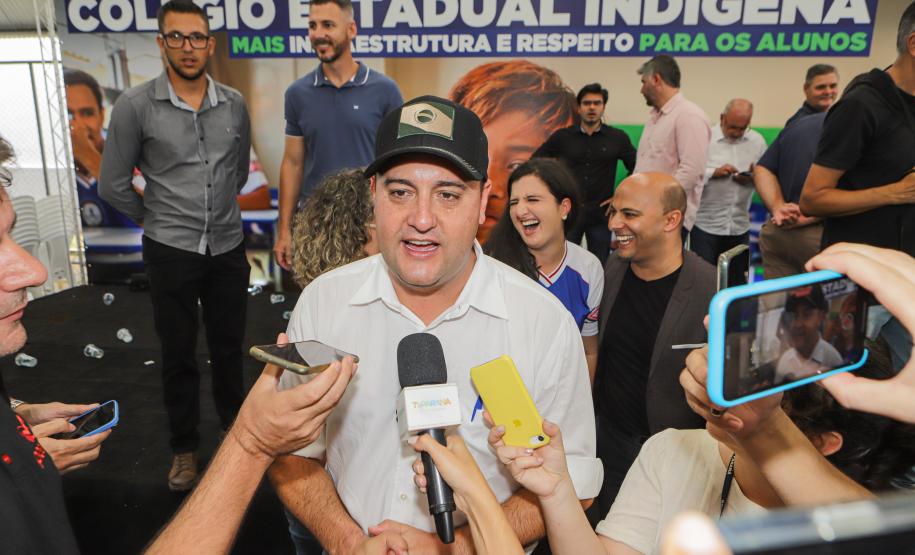 Governador inaugura obra de ampliação do maior colégio indígena do Paraná