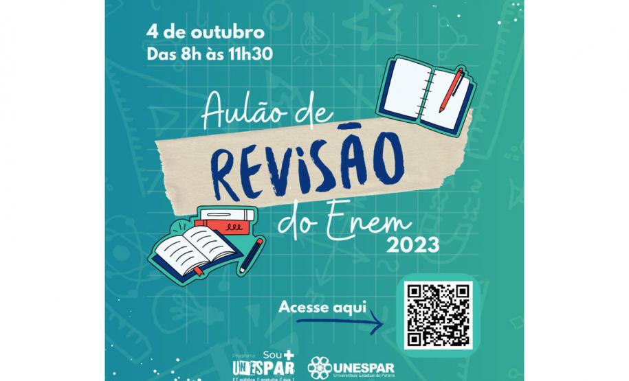 Primeiro Aulão Online de Revisão para o Enem da Unespar acontece nesta quarta