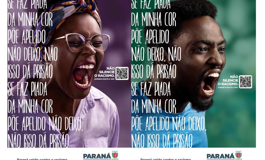 Governo do Paraná lança campanha para incentivar denúncias de racismo