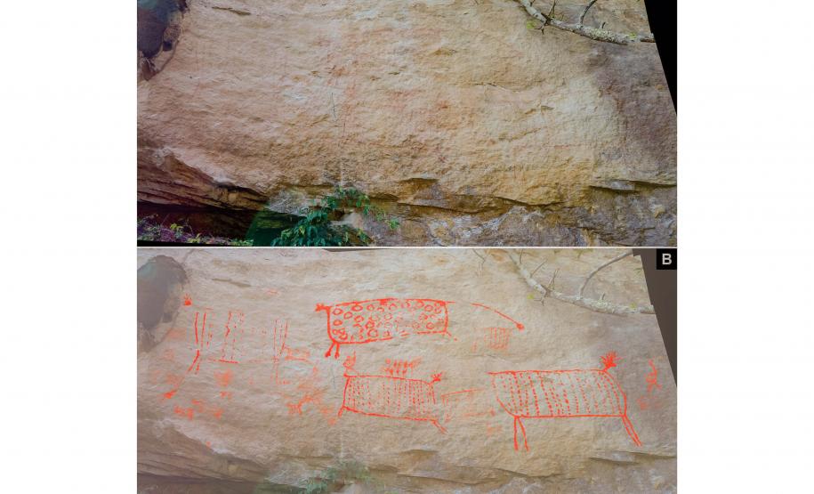 Grupo da UEPG mapeia 1,2 mil pinturas rupestres na Escarpa Devoniana