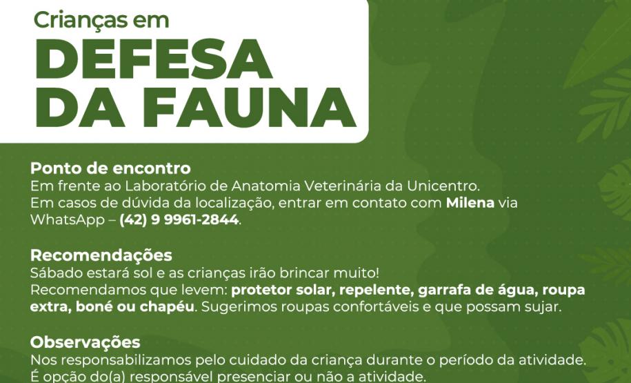 Centro de animais silvestres de Guarapuava promove ação educacional com crianças