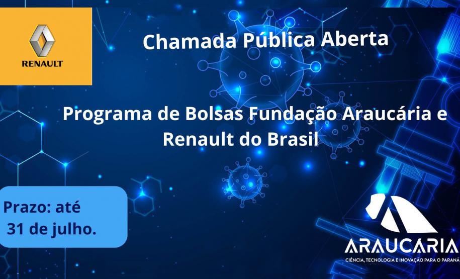 Fundação Araucária e Renault vão investir R$ 1,4 milhão em 114 bolsas de pesquisa