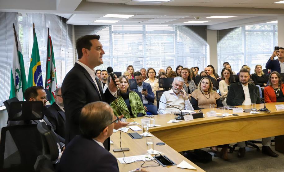 O governador Carlos Massa Ratinho Junior participa nesta terca-feira (17) da Inauguração da nova sede do CEE-PR (Conselho Estadual de Educação do Paraná)