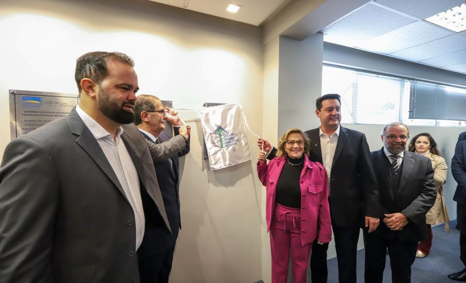 O governador Carlos Massa Ratinho Junior participa nesta terca-feira (17) da Inauguração da nova sede do CEE-PR (Conselho Estadual de Educação do Paraná)