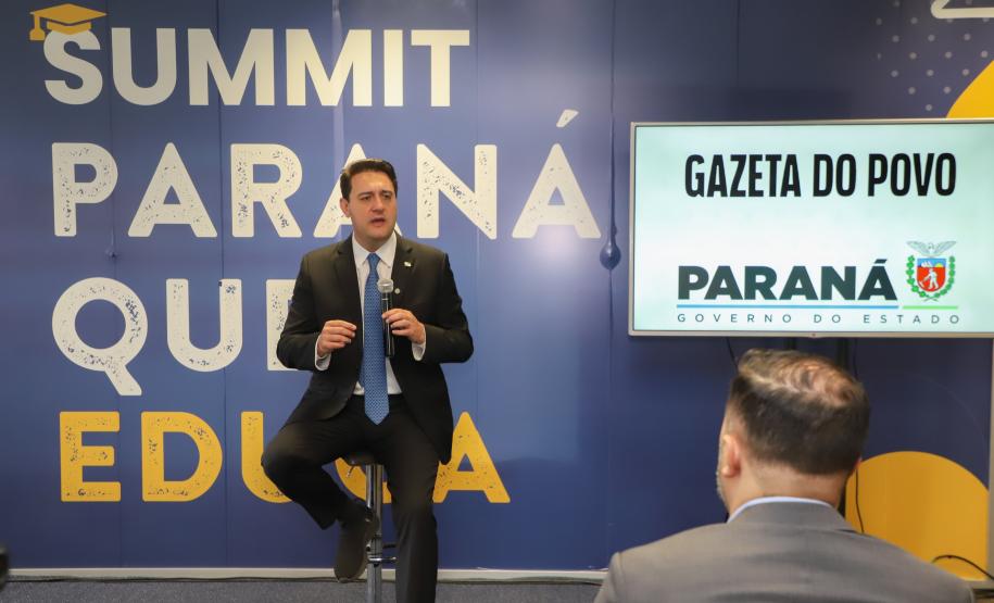 Ratinho Junior destaca conquistas da educação em evento da Gazeta do Povo