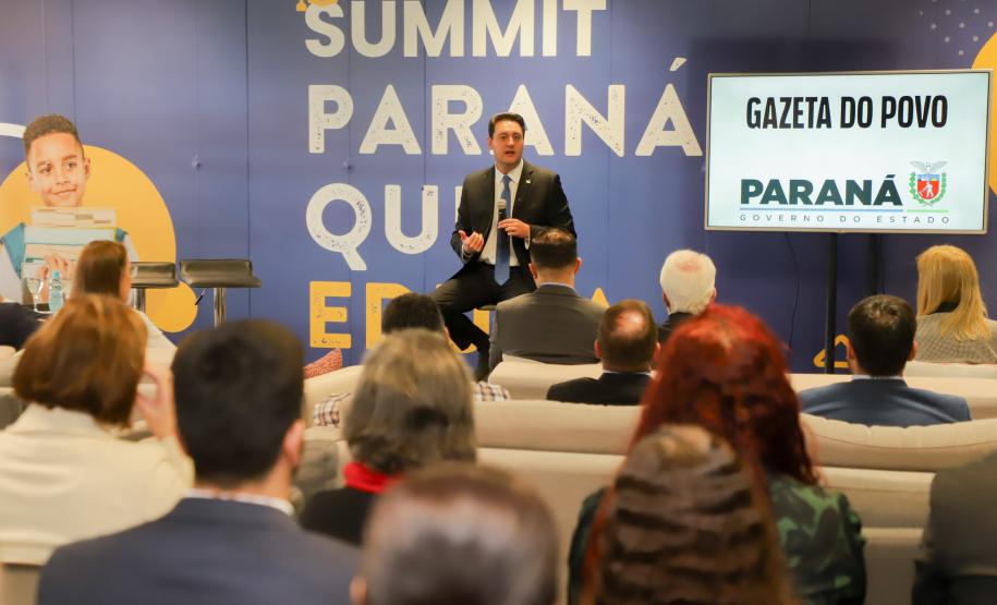 Ratinho Junior destaca conquistas da educação em evento da Gazeta do Povo