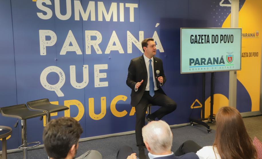 Ratinho Junior destaca conquistas da educação em evento da Gazeta do Povo
