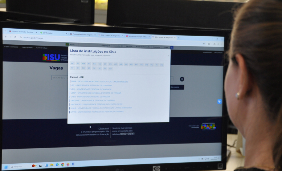 Universidades públicas do Paraná ofertam 8.035 vagas pelo Sisu; inscrições iniciam na sexta