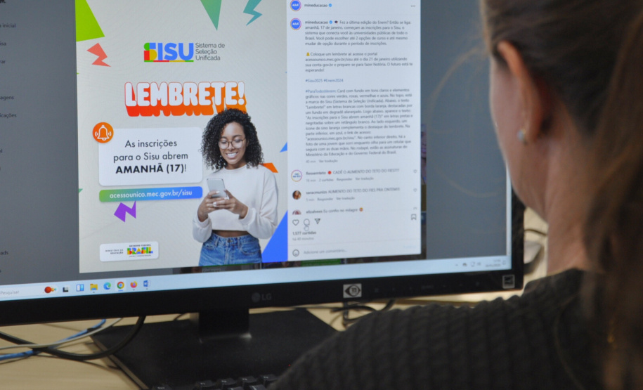 Universidades públicas do Paraná ofertam 8.035 vagas pelo Sisu; inscrições iniciam na sexta