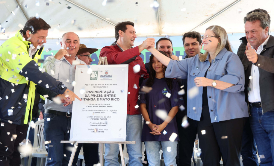 Fim do isolamento: governador entrega pavimentação da PR-239 entre Pitanga e Mato Rico