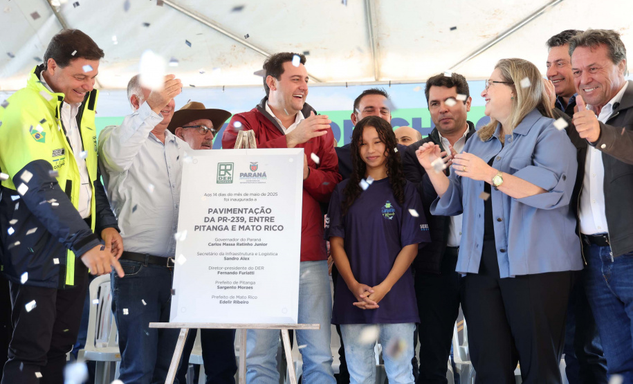 Fim do isolamento: governador entrega pavimentação da PR-239 entre Pitanga e Mato Rico
